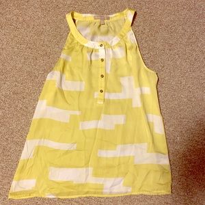 Banana Republic medium yellow white geometric tank